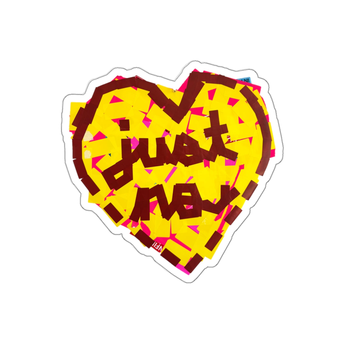 'Just No' Die-Cut Sticker