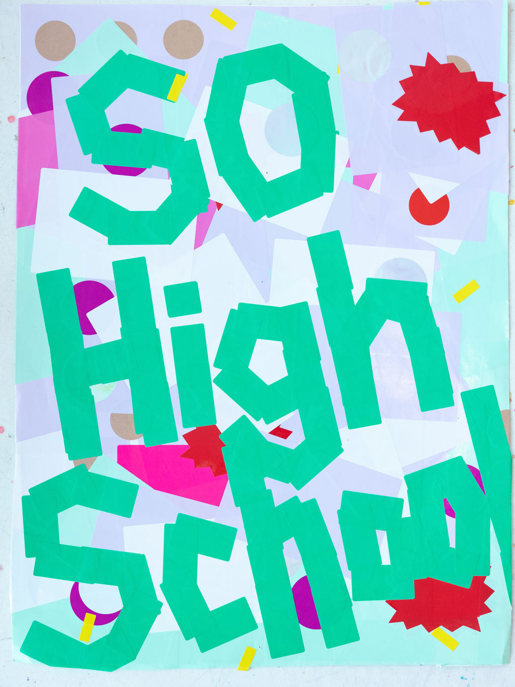 'So High School' Sticker Poster